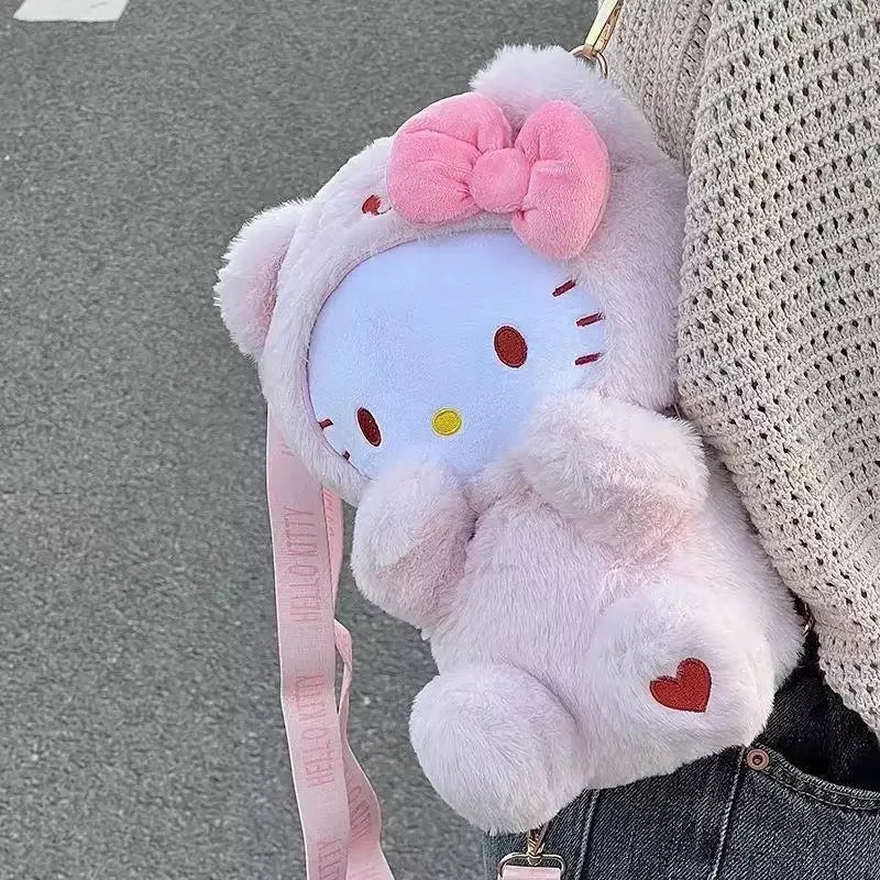 Hello Kitty Melody Kuromi Plush Water Bottle Carrier